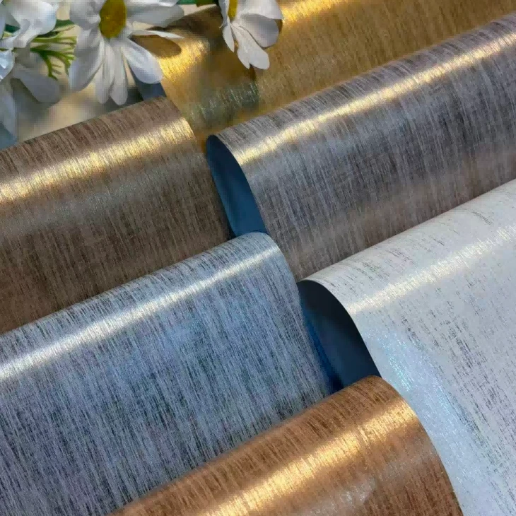 Vacuum Electroplated Gold/silver Vinyl Wallcovering high quality